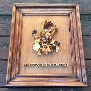 Handcrafted Wooden Huitzilopochtli